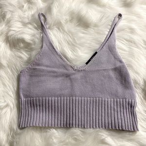 Lavender Knit Crop Top. Forever XXI brand. Size M.